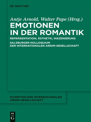 cover image of Emotionen in der Romantik